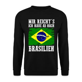 Brasilien Brasilianer Brasilianisches - Unisex Pullover - Schwarz - Vorne - Alina (178cm) & Michal (187cm)