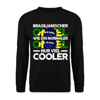 Brasilianer Onkel Brasilien - Unisex Pullover - Schwarz - Vorne - Alina (178cm) & Michal (187cm)