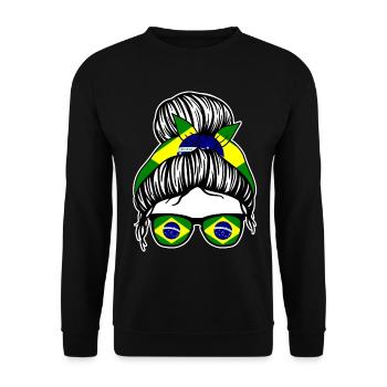 Brazilian Brazilian Brazil - Unisex Sweatshirt - black - Front - Alina (178cm) & Michal (187cm)