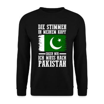 Pakistan Pakistaner Pakistanisches - Unisex Pullover - Schwarz - Vorne - Alina (178cm) & Michal (187cm)