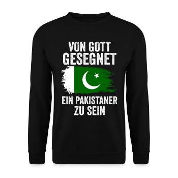 Pakistan Pakistaner Pakistanisches - Unisex Pullover - Schwarz - Vorne - Alina (178cm) & Michal (187cm)
