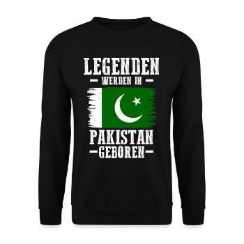 Pakistan Pakistaner Pakistanisches - Unisex Pullover - Schwarz - Vorne - Alina (178cm) & Michal (187cm)