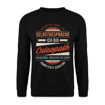 Osteopath Arbeitskollege Kollege Geschenk Retro - Unisex Pullover - Schwarz - Vorne - Alina (178cm) & Michal (187cm)