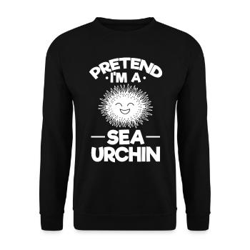Nice sea urchin lover I pretend to be - Unisex Sweatshirt - black - Front - Alina (178cm) & Michal (187cm)