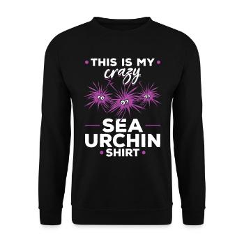 This Is My Crazy Sea Urchin Shirt Sea Urchin - Unisex Sweatshirt - black - Front - Alina (178cm) & Michal (187cm)