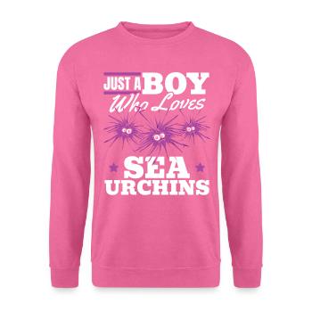 Nur ein Junge, der Seeigel liebt - Unisex Pullover - Pink - Vorne