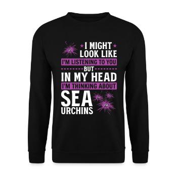 It might seem like I'm listening to you - - Unisex Sweatshirt - black - Front - Alina (178cm) & Michal (187cm)