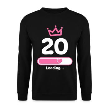 20e anniversaire Krone - Sweat-shirt Unisexe - noir - Devant - Alina (178cm) & Michal (187cm)