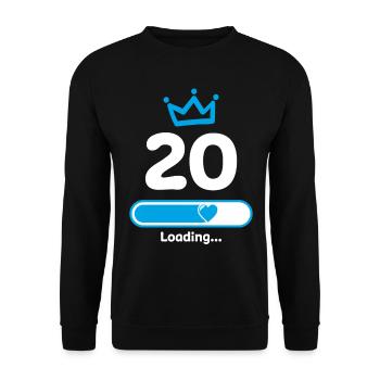Faisceau de chargement du 20e anniversaire - Sweat-shirt Unisexe - noir - Devant - Alina (178cm) & Michal (187cm)