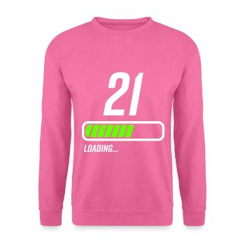 Faisceau de chargement du 21e anniversaire - Sweat-shirt Unisexe - rose - Devant