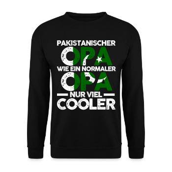 Pakistanischer Opa Pakistaner Pakistan - Unisex Pullover - Schwarz - Vorne - Alina (178cm) & Michal (187cm)