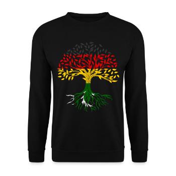 Wurzeln Baum Deutschland Pakistan - Unisex Pullover - Schwarz - Vorne - Alina (178cm) & Michal (187cm)