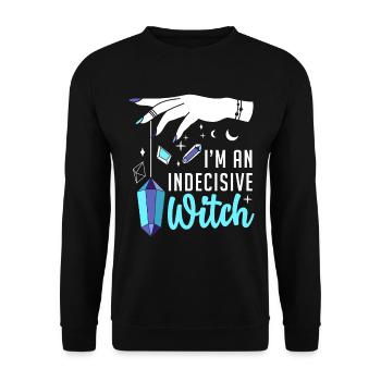 Witch Pendulum Divination Fortune Tellers - Unisex Sweatshirt - black - Front - Alina (178cm) & Michal (187cm)