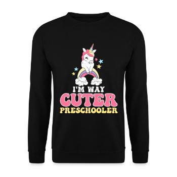 Enfants d’âge préscolaire Retour à l’école Way Cuter pour les filles - Sweat-shirt Unisexe - noir - Devant - Alina (178cm) & Michal (187cm)