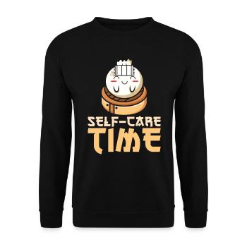 Dim Sums Asiatisches Essen Selbstfürsorge - Unisex Pullover - Schwarz - Vorne - Alina (178cm) & Michal (187cm)