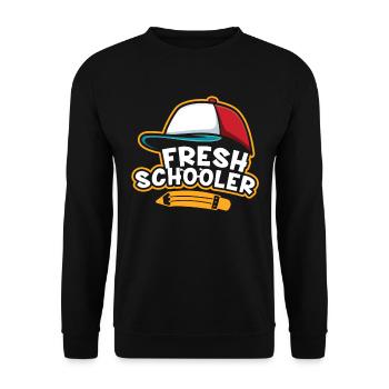 Preschool Kids Back to School Fresh Schooler - Unisex Pullover - Schwarz - Vorne - Alina (178cm) & Michal (187cm)
