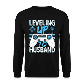 Fiancé fiancé marié futur mari - Sweat-shirt Unisexe - noir - Devant - Alina (178cm) & Michal (187cm)