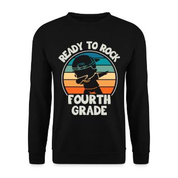 Fourth Grade Teachers for Back to School - Unisex Sweatshirt - black - Front - Alina (178cm) & Michal (187cm)