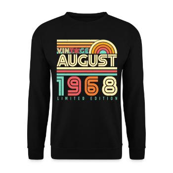 Salutations d’anniversaire août 1968 - Sweat-shirt Unisexe - noir - Devant - Alina (178cm) & Michal (187cm)