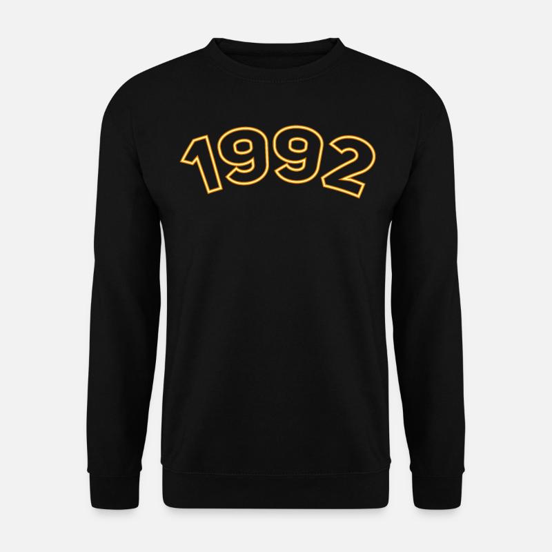 Year 1992 Yellow Simple - Unisex Sweatshirt - black