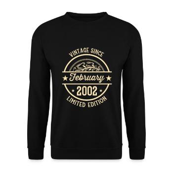 Anniversaire Vintage depuis février 2002 - Sweat-shirt Unisexe - noir - Devant - Alina (178cm) & Michal (187cm)