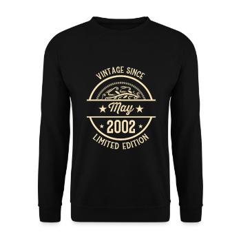 Anniversaire Vintage depuis mai 2002 - Sweat-shirt Unisexe - noir - Devant - Alina (178cm) & Michal (187cm)