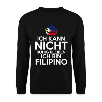 Philippinen Filipino Philippinisches - Unisex Pullover - Schwarz - Vorne - Alina (178cm) & Michal (187cm)