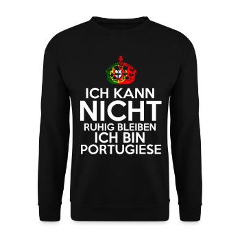 Portugal Portugiese Portugiesisches - Unisex Pullover - Schwarz - Vorne - Alina (178cm) & Michal (187cm)