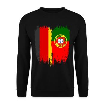 Allemagne Drapeau Portugal - Sweat-shirt Unisexe - noir - Devant - Alina (178cm) & Michal (187cm)