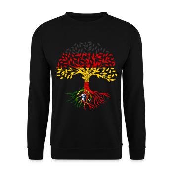 Arbre racines Allemagne Portugal - Sweat-shirt Unisexe - noir - Devant - Alina (178cm) & Michal (187cm)