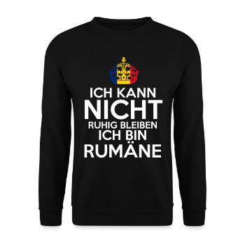 Rumänien Rumäne Rumänisches - Unisex Pullover - Schwarz - Vorne - Alina (178cm) & Michal (187cm)