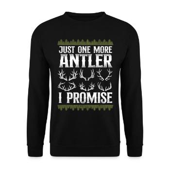 Buck Deer Hunting Hunter Vintage - Sweat-shirt Unisexe - noir - Devant - Alina (178cm) & Michal (187cm)