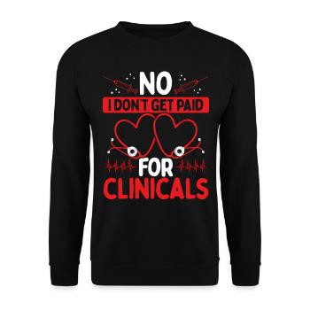 RN CNA Nurse Funny Night Shift Nurse Appreciation - Unisex Pullover - Schwarz - Vorne - Alina (178cm) & Michal (187cm)