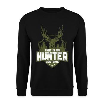 Chasseur de cerfs Buck Halloween - Sweat-shirt Unisexe - noir - Devant - Alina (178cm) & Michal (187cm)