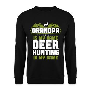 Buck Deer Hunting Hunter - Unisex Pullover - Schwarz - Vorne - Alina (178cm) & Michal (187cm)