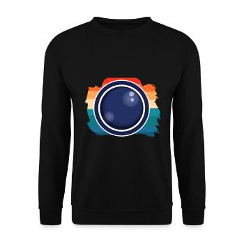 Photos Appareil photo Objectif Photographie - Sweat-shirt Unisexe - noir - Devant - Alina (178cm) & Michal (187cm)