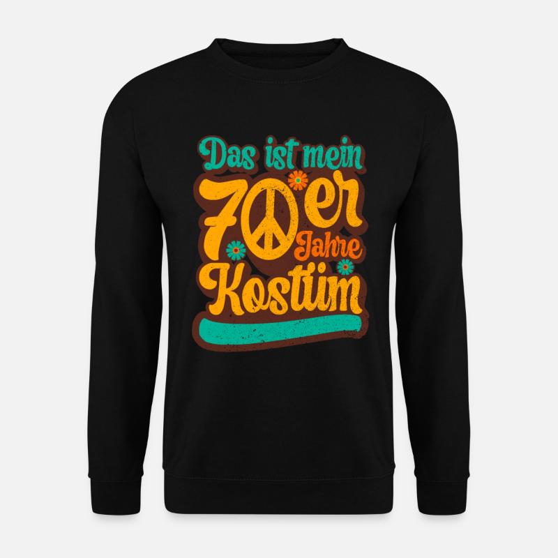 70er Jahre Party Mottoparty Outfit Kostüm 1970er - Unisex Pullover - Schwarz