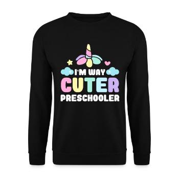 Enfants d’âge préscolaire Retour à l’école Way Cuter pour les filles - Sweat-shirt Unisexe - noir - Devant - Alina (178cm) & Michal (187cm)