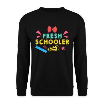 Preschool Kids Back to School Fresh Schooler - Unisex Pullover - Schwarz - Vorne - Alina (178cm) & Michal (187cm)