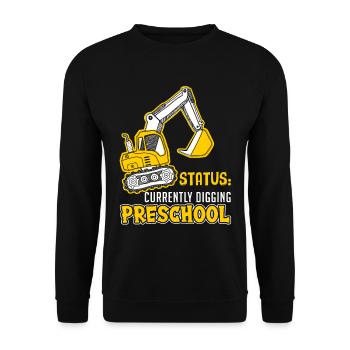 Kids Back to School Currently Digging Preschool - Unisex Sweatshirt - black - Front - Alina (178cm) & Michal (187cm)