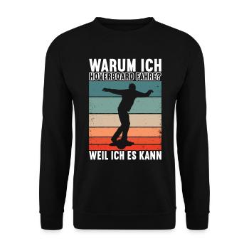 Hoverboard Skating - Unisex Pullover - Schwarz - Vorne - Alina (178cm) & Michal (187cm)