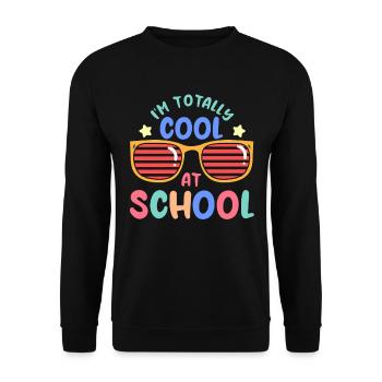 Les enfants retournent à l’école totalement cool à l’école pour - Sweat-shirt Unisexe - noir - Devant - Alina (178cm) & Michal (187cm)