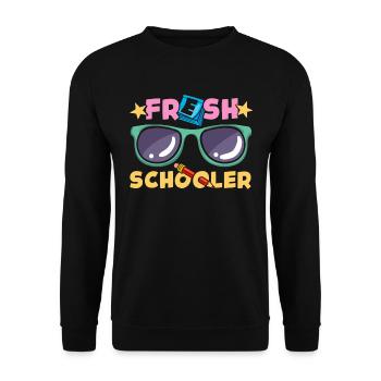 Preschool Kids Back to School Fresh Schooler - Unisex Pullover - Schwarz - Vorne - Alina (178cm) & Michal (187cm)