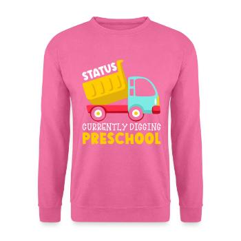 Les enfants retournent à l’école en train de creuser l’école maternelle - Sweat-shirt Unisexe - rose - Devant