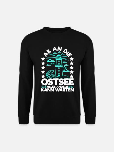 Ostsee Norddeutsch - Unisex Pullover - Schwarz