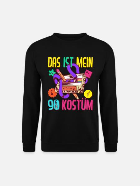 90er Jahre Outfit Party 90's Motto Mottoparty 1990 - Unisex Pullover - Schwarz