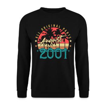 Mois de naissance Août 2001 - Sweat-shirt Unisexe - noir - Devant - Alina (178cm) & Michal (187cm)