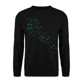 Grüner Sternenstaub - Unisex Pullover - Schwarz - Vorne - Alina (178cm) & Michal (187cm)