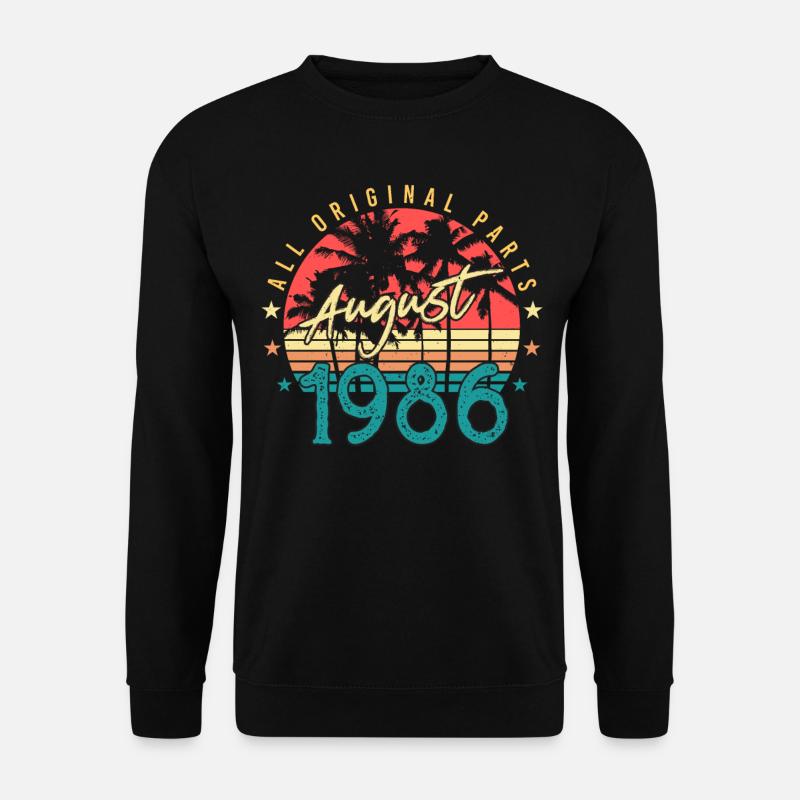 August 1986 Gift idea - Unisex Sweatshirt - black