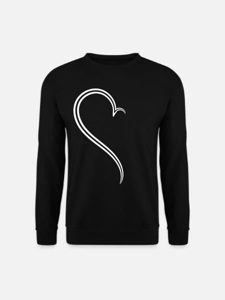 Simple Half Heart Way - Unisex Sweatshirt - black